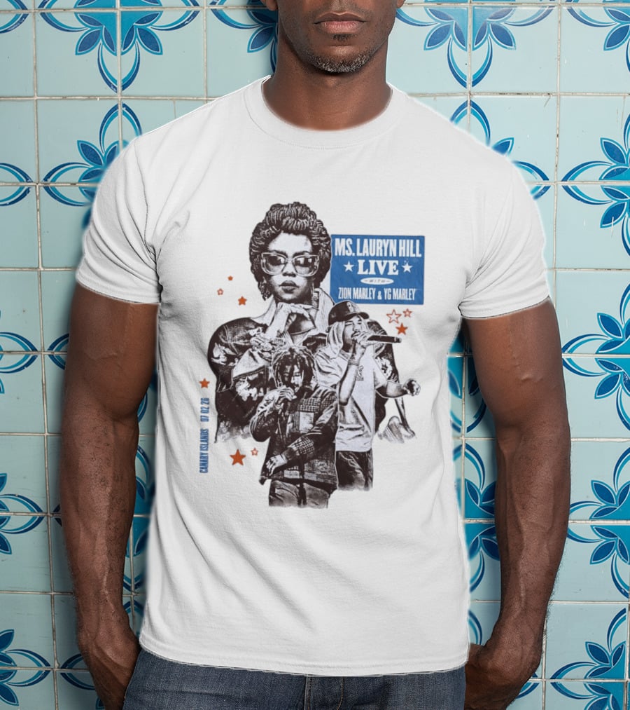 Ms Lauryn Hill Live Zion Marley YG Marley Canary Islands February 2026 T-Shirt