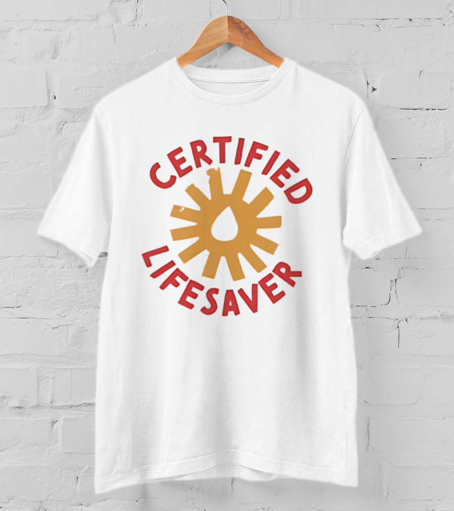 Certified Lifesaver Sun Drop Bright Yellow Sunburst T-Shirt
