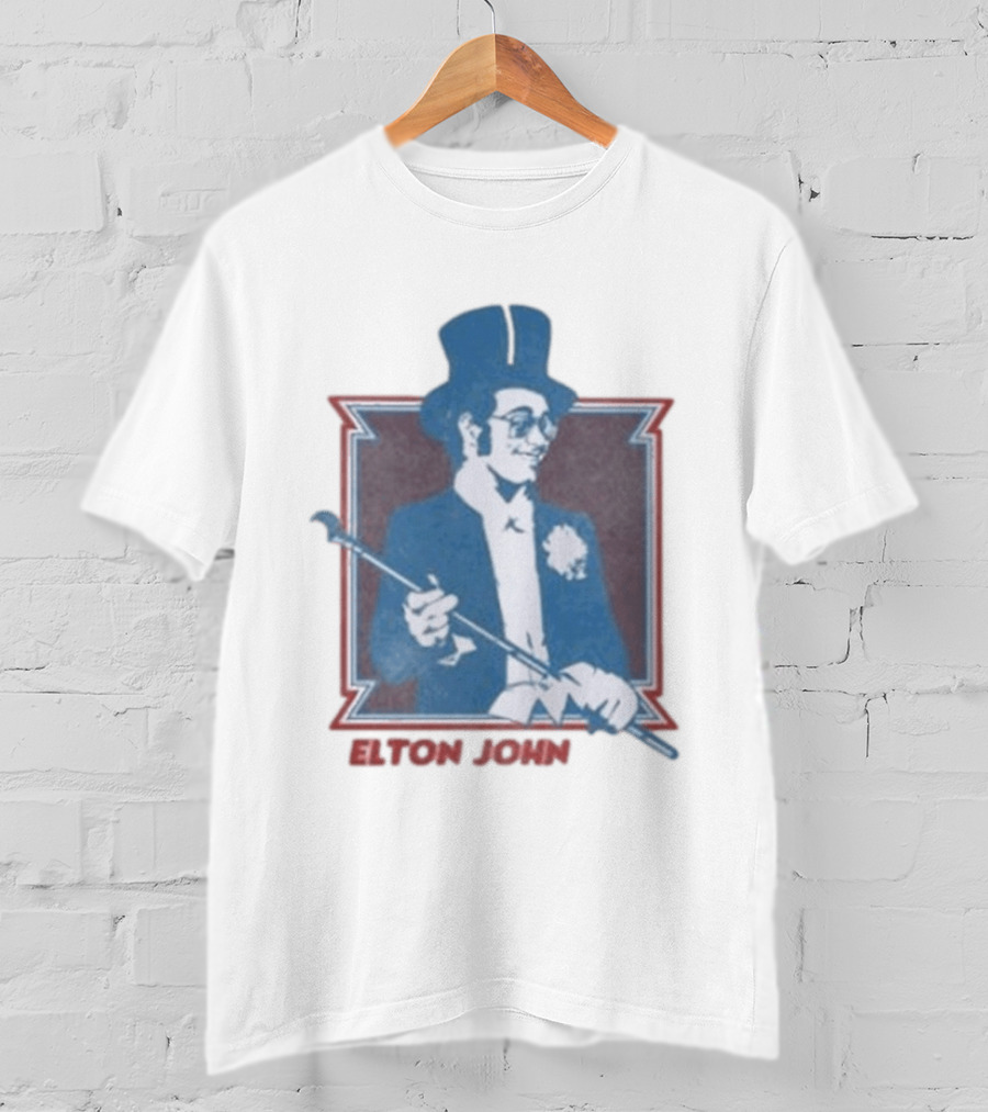 Elton John Top Hat Cane T-Shirt