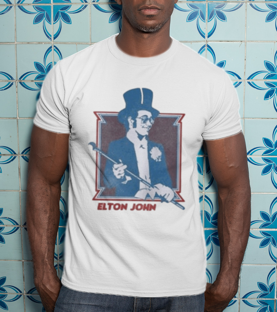 Elton John Top Hat Cane T-Shirt