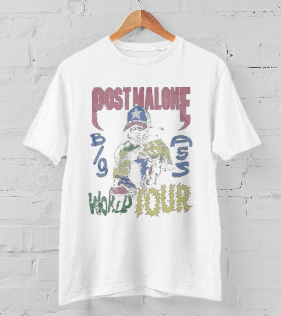 Post Malone Celebrate USA 4th Of July 2026 Big Ass World Tour B/9 World Four T-Shirt