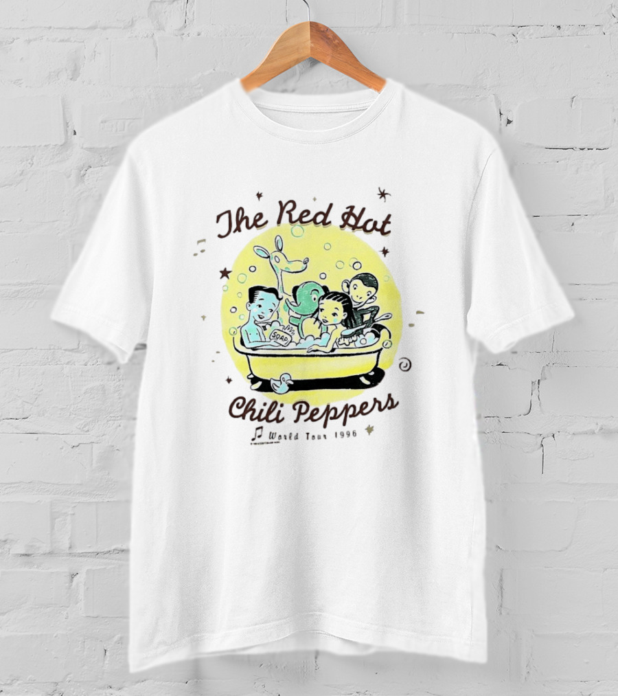 The Red Hot Chili Peppers World Tour 1990 Hot Tub Soap T-Shirt