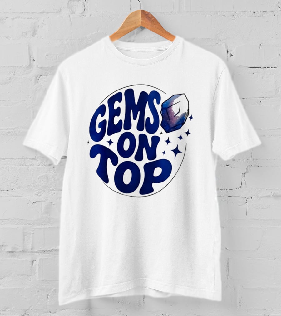 Gems On Top Crystal Stars And Galaxy T-Shirt