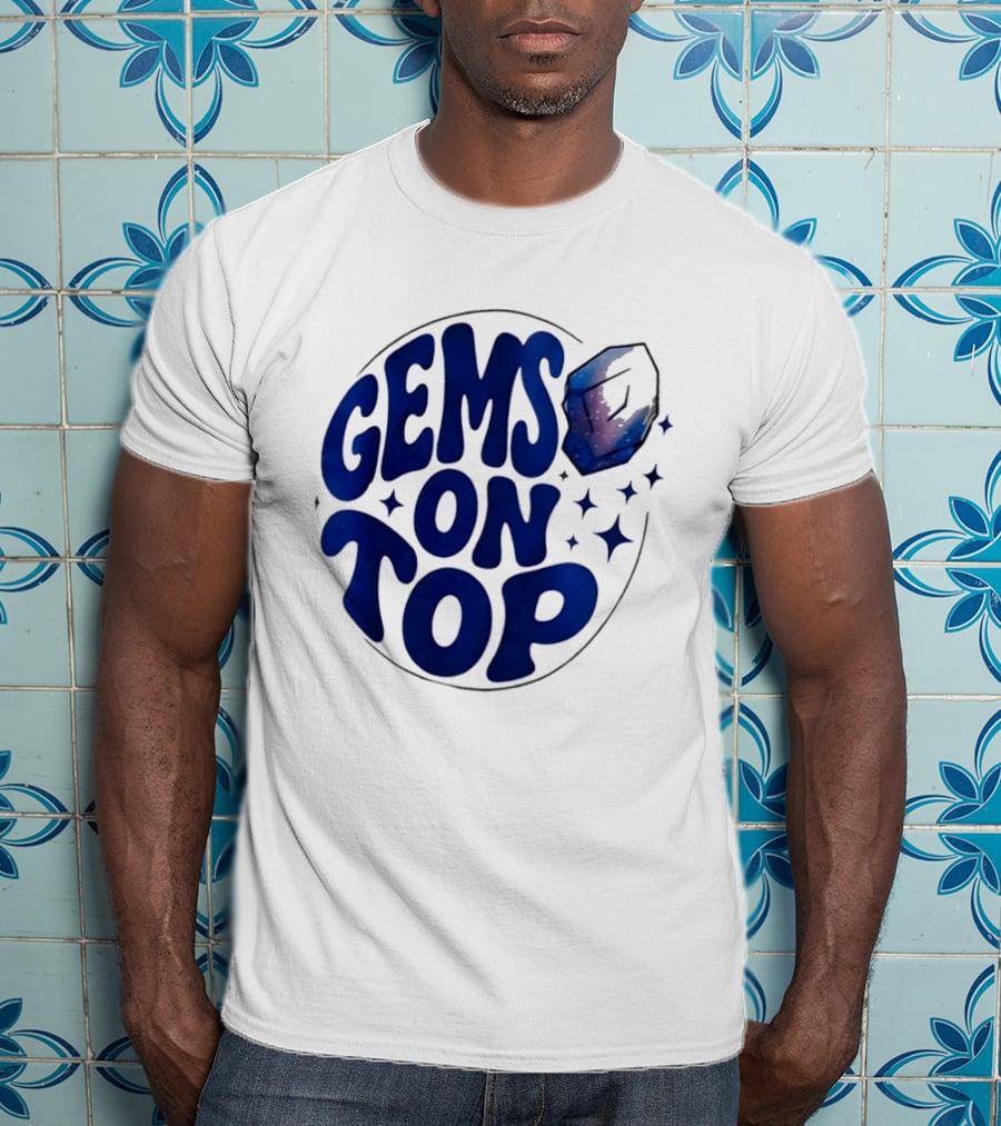 Gems On Top Crystal Stars And Galaxy T-Shirt