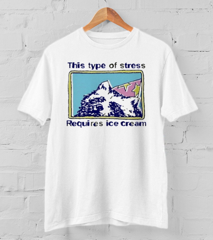This Type Of Stress Requires Ice Cream Raccoon Meme T-Shirt