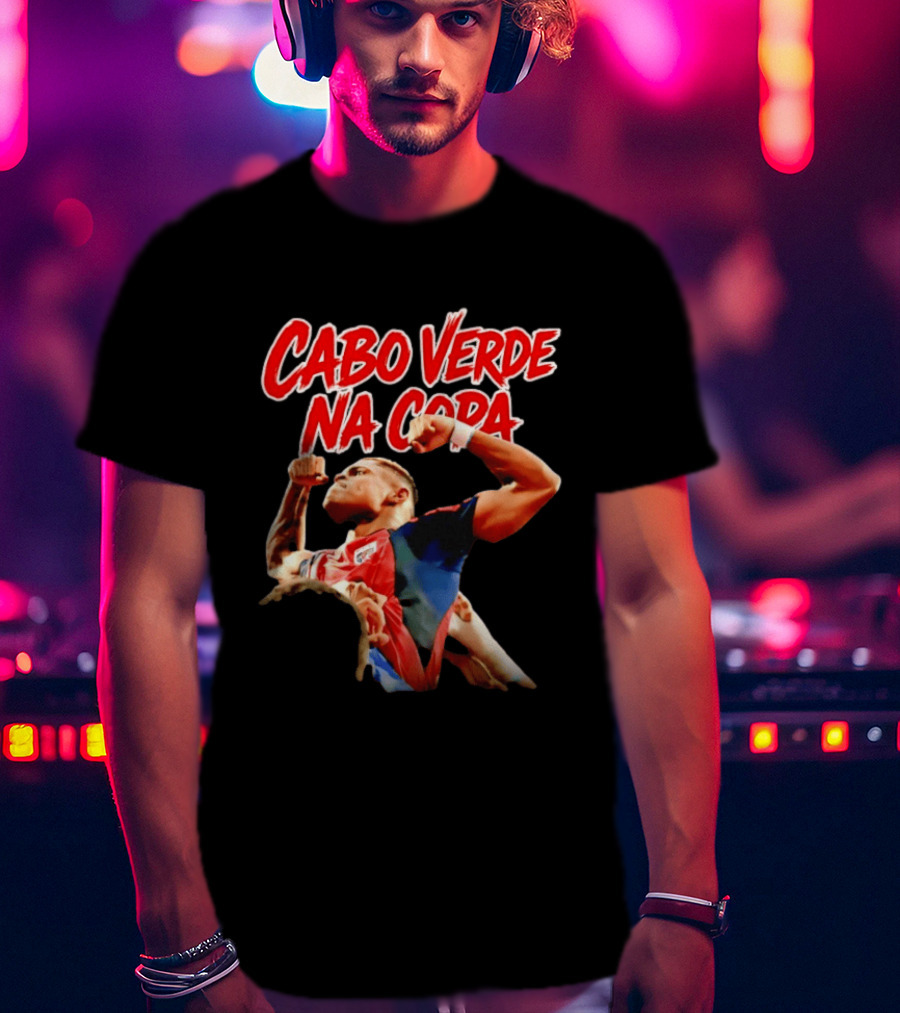 Cabo Verde Na Copa Cape Verde National Football Team Fan Pride Hélio Varela T-Shirt