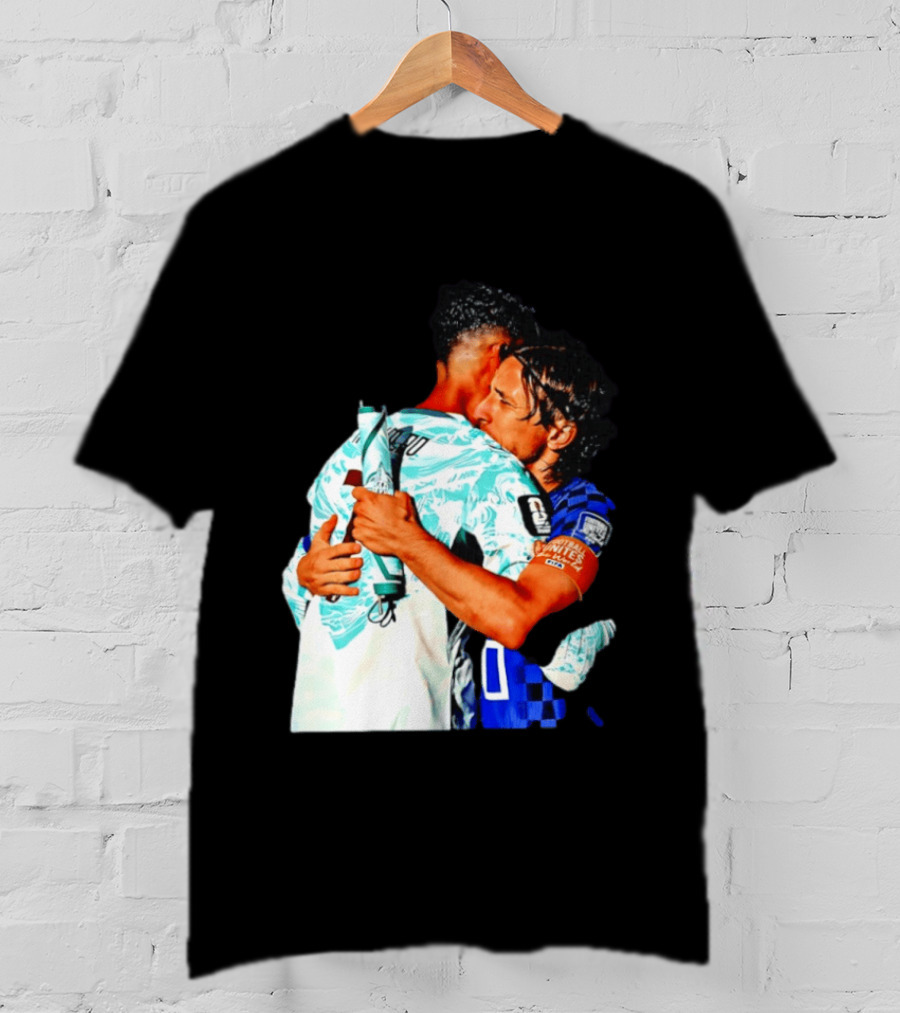 Modric Ronaldo Embrace Croatia Portugal Football Unity T-Shirt