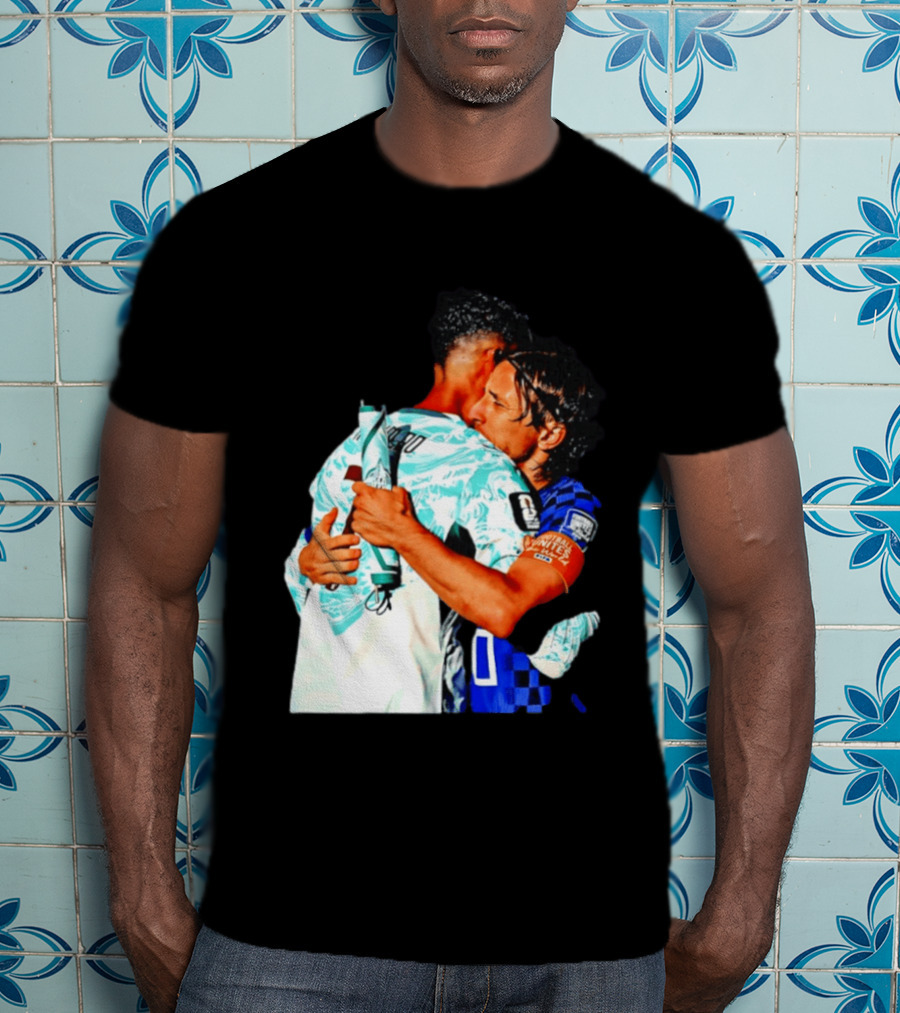 Modric Ronaldo Embrace Croatia Portugal Football Unity T-Shirt
