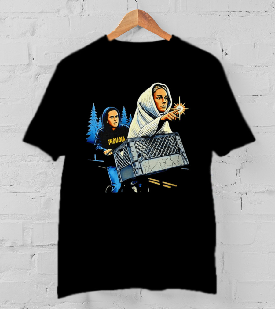 Indiana ET The Extra Terrestrial Bicycle Adventure 80s Movies T-Shirt
