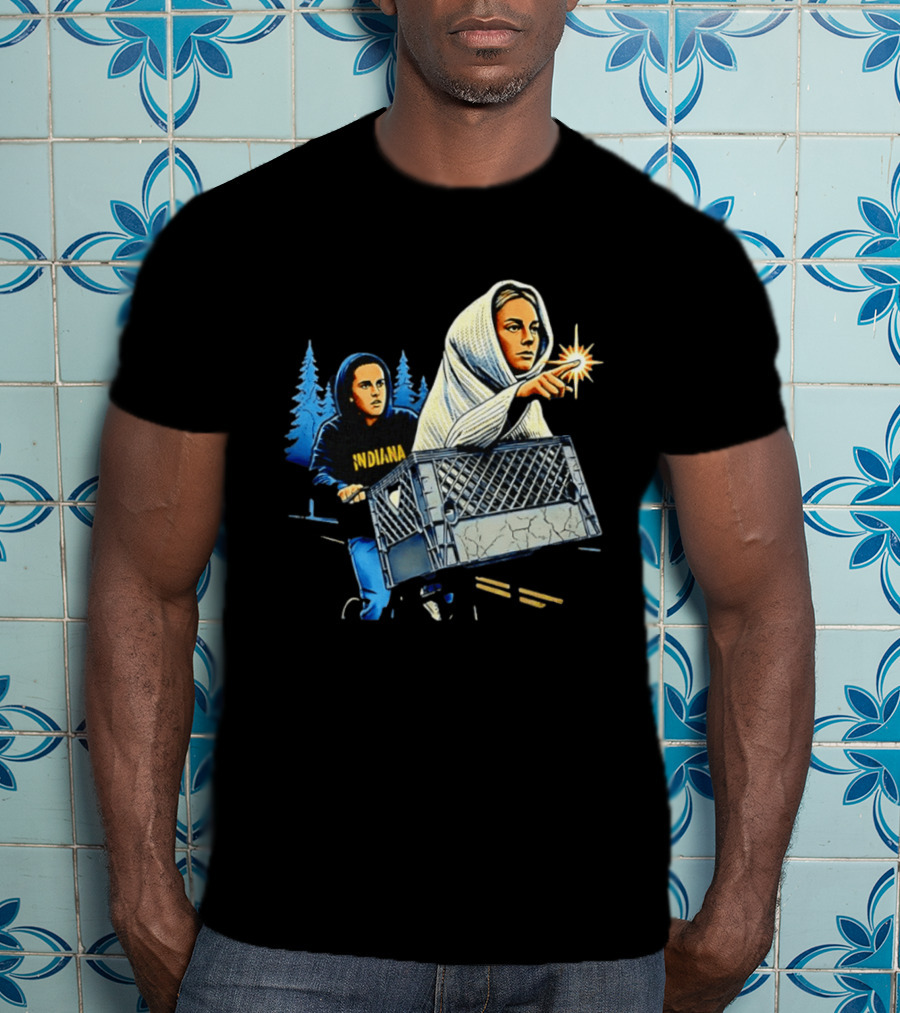 Indiana ET The Extra Terrestrial Bicycle Adventure 80s Movies T-Shirt