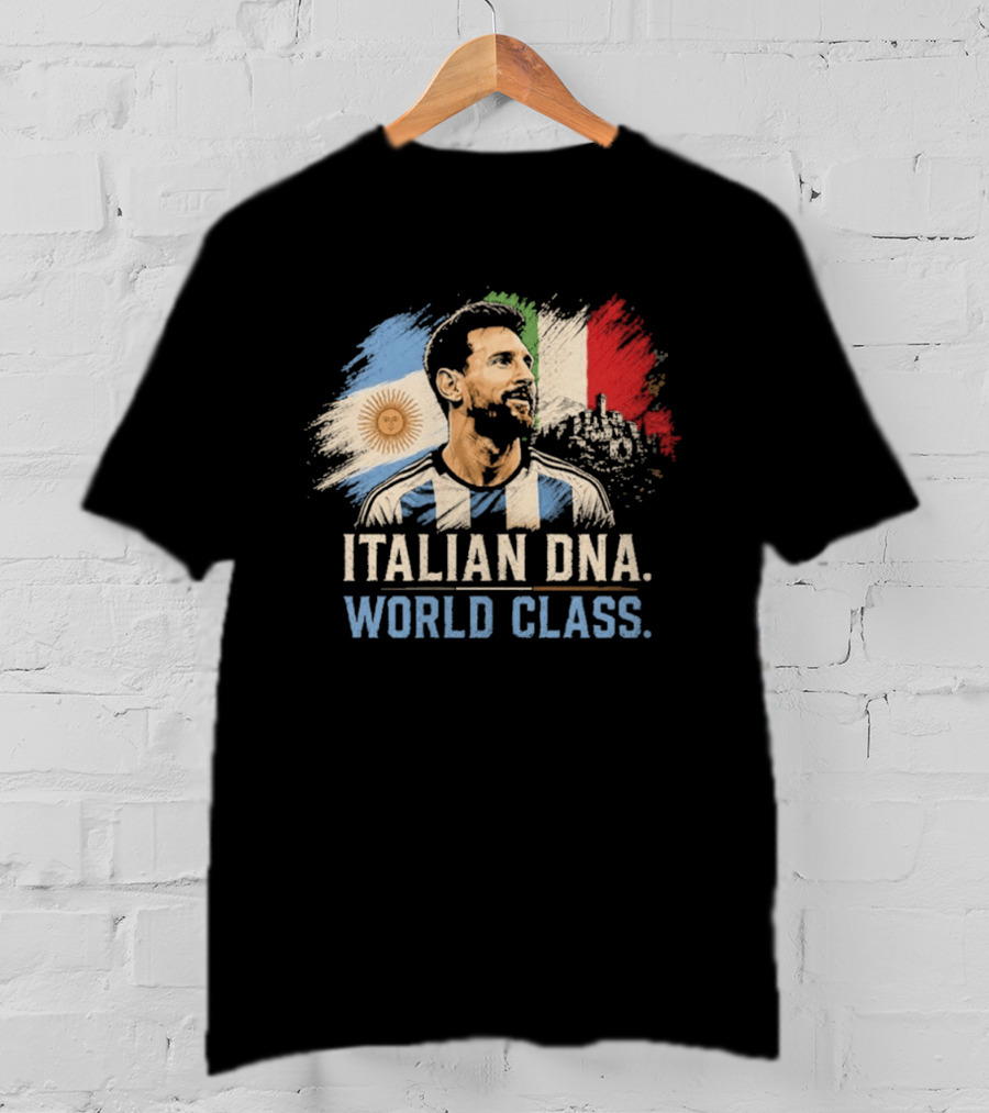 Italian DNA World Class Argentina Flag Soccer Player T-Shirt