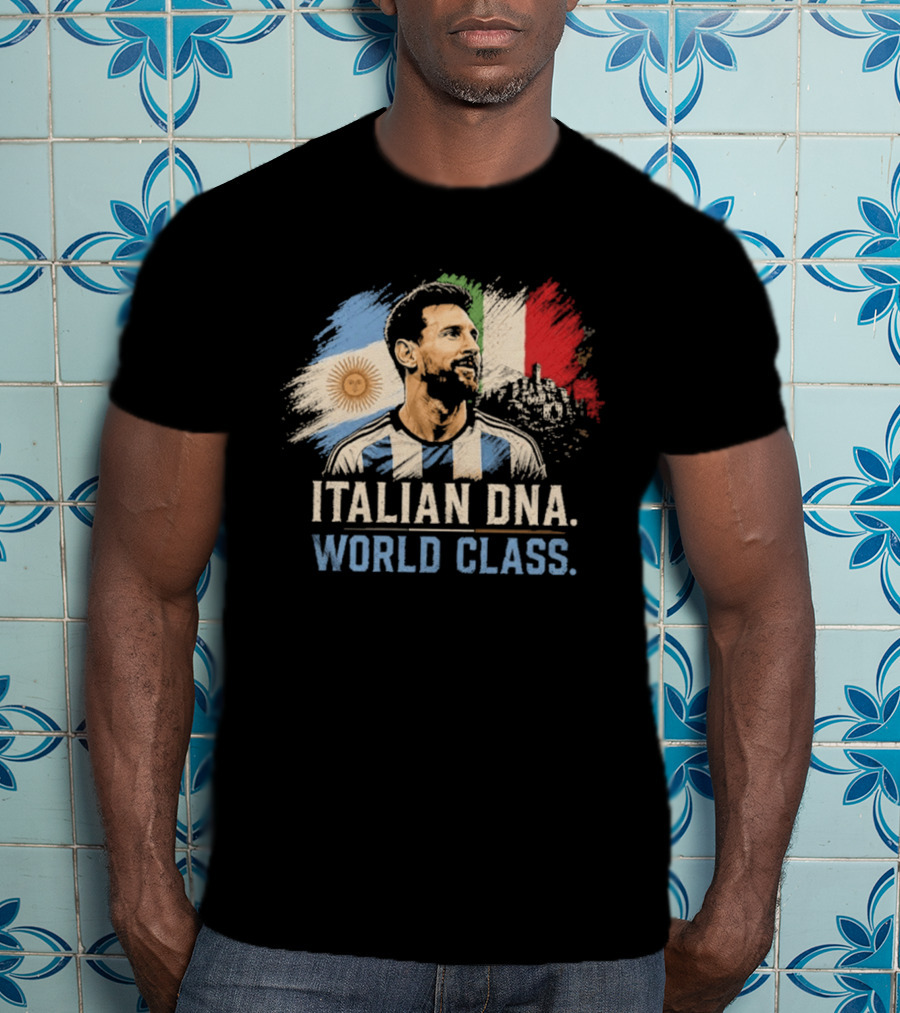Italian DNA World Class Argentina Flag Soccer Player T-Shirt