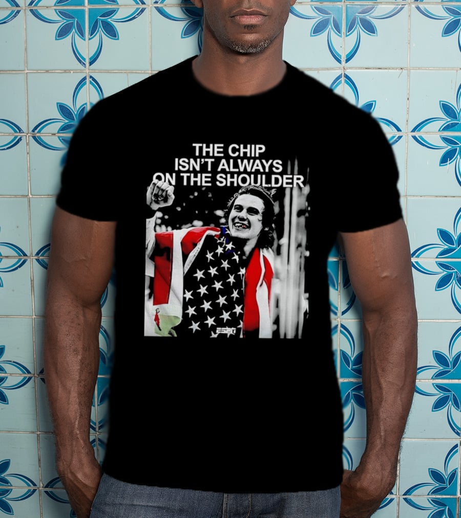 The Chip Isn't Always On The Shoulder Stars And Stripes Tribute NHL Jack Hughes T-Shirt