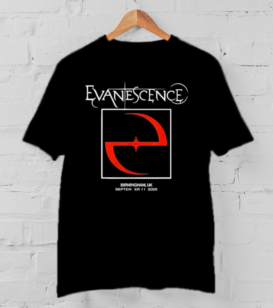 Evanescence Birmingham UK September 11 2026 Red T-Shirt