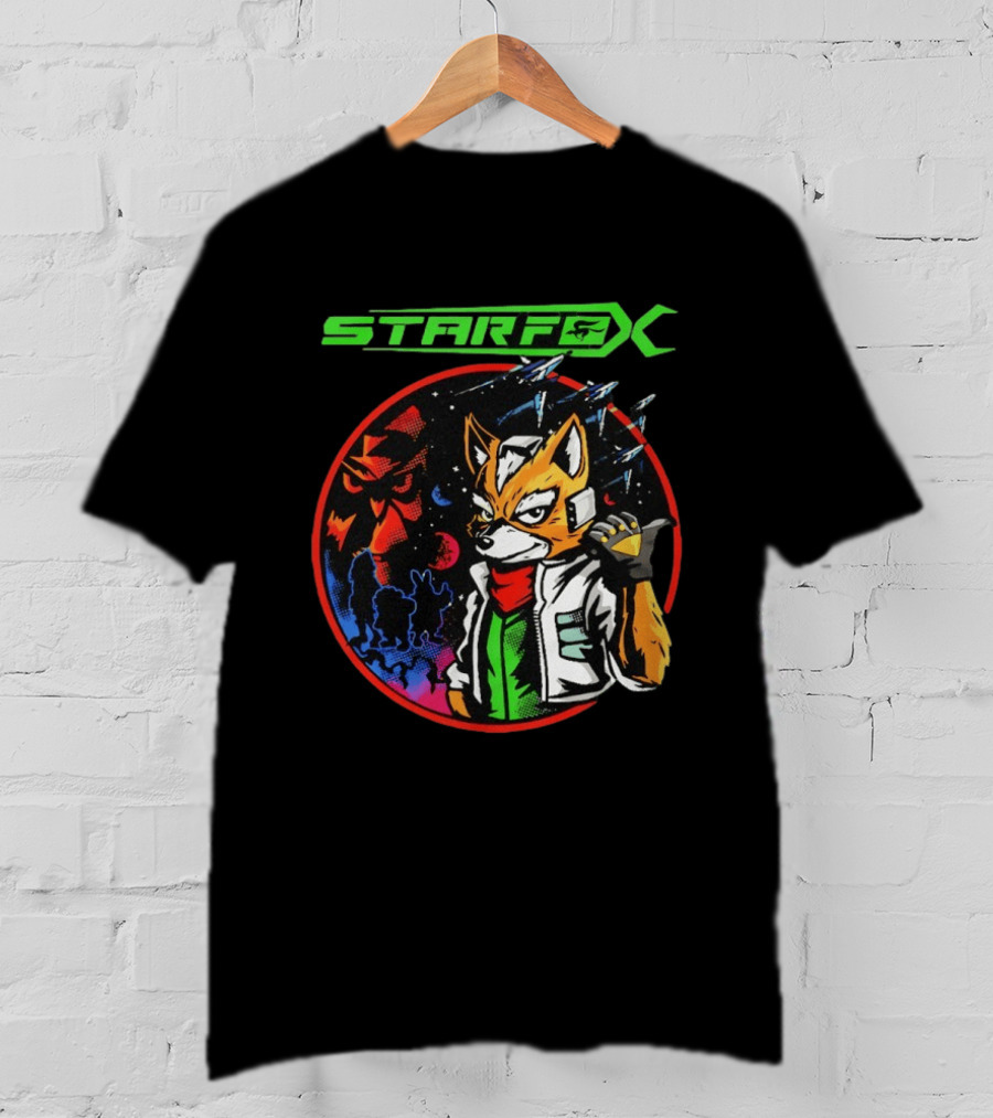 Star Fox Fox McCloud Retro Space Adventure T-Shirt