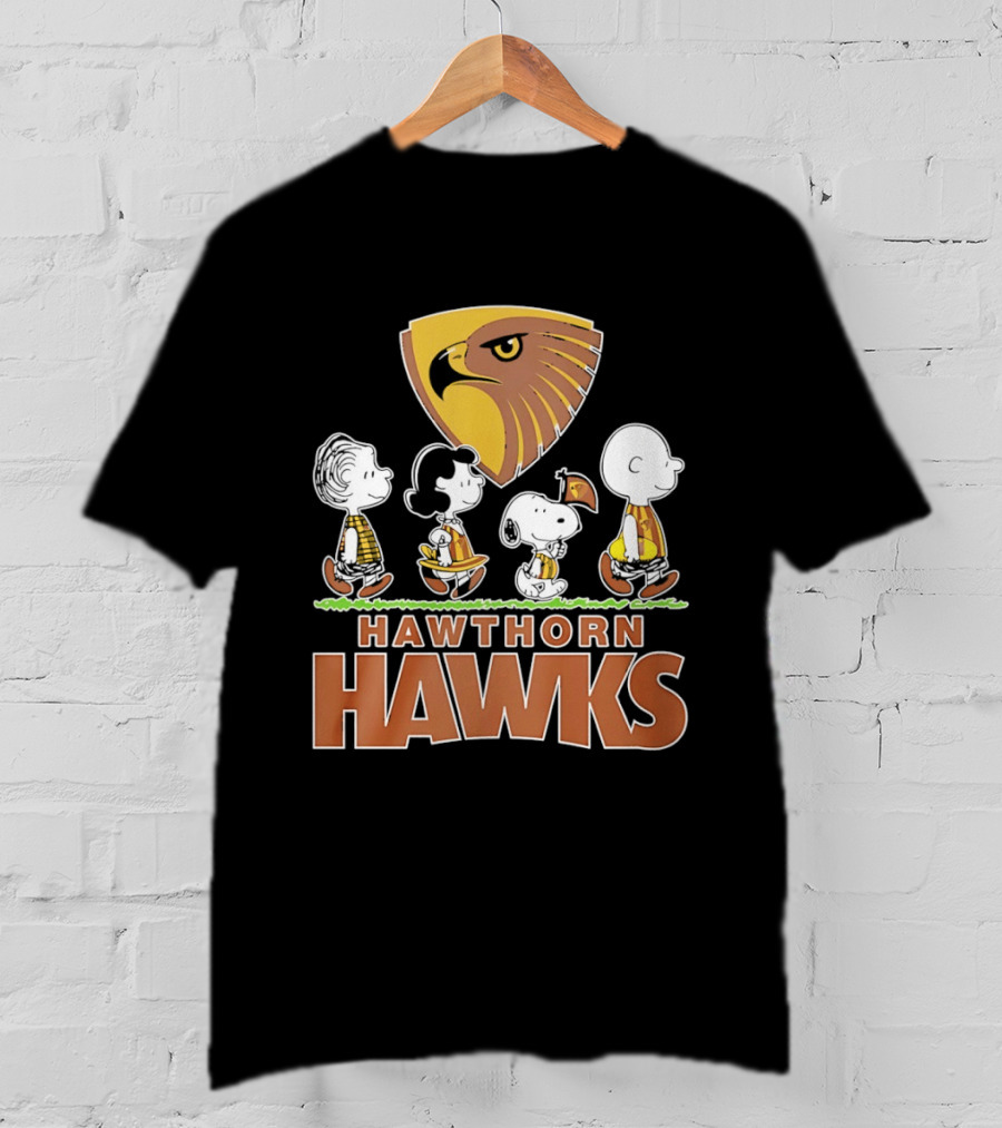 Peanuts Characters Featuring Hawthorn Hawks T-Shirt