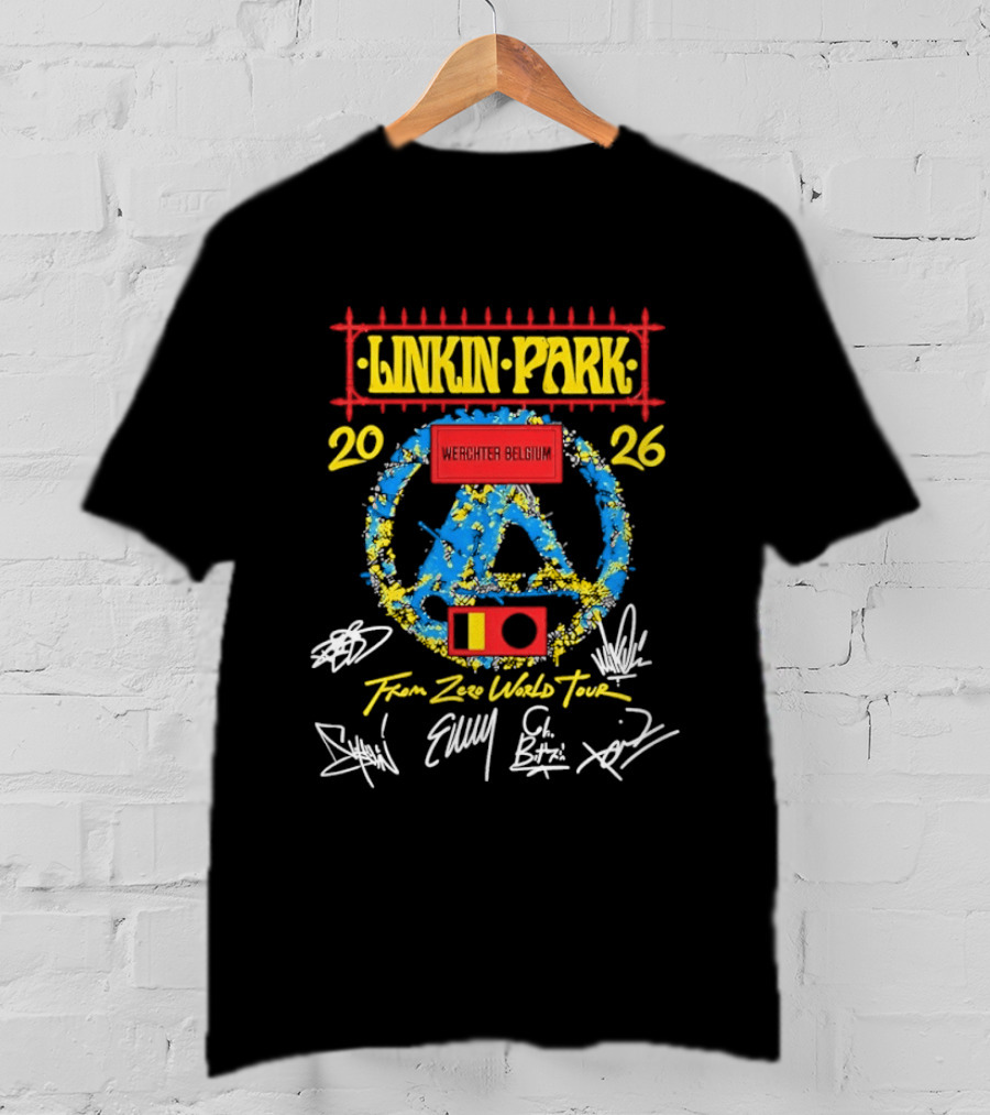 Linkin Park From Zero World Tour Werchter Belgium 2026 Signatures T-Shirt