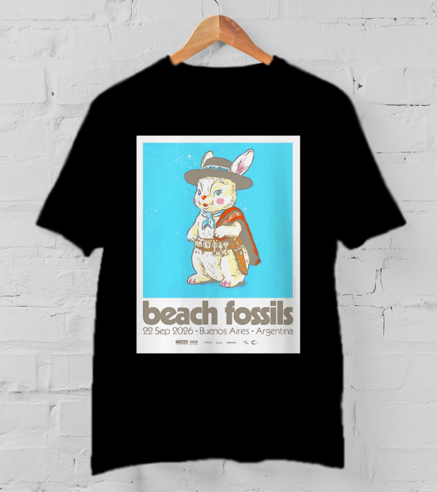 Beach Fossils 22 Sep 2026 Rabbit Poncho Buenos Aires Argentina T-Shirt
