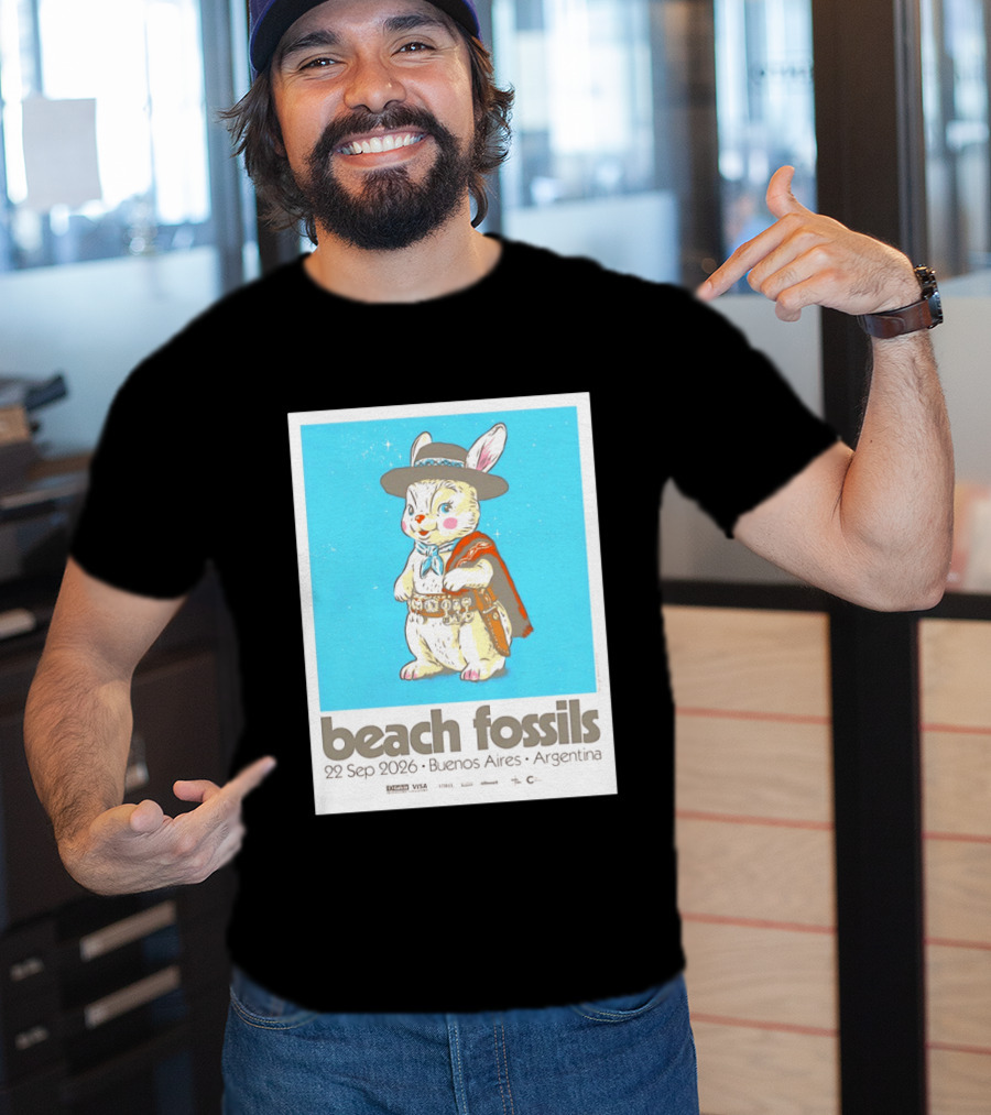 Beach Fossils 22 Sep 2026 Rabbit Poncho Buenos Aires Argentina T-Shirt
