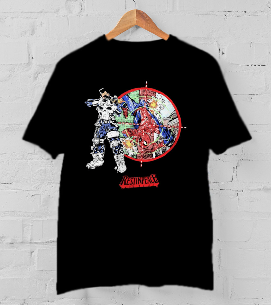 Punisher Crosshairs Spider Man RESTINPEACE T-Shirt