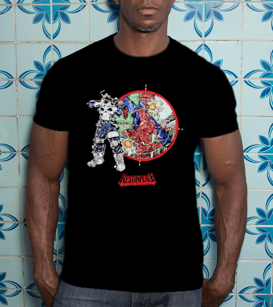 Punisher Crosshairs Spider Man RESTINPEACE T-Shirt