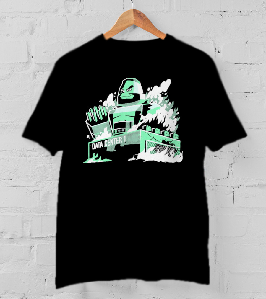 Data Center 1 Final Fantasy Avalanche AI Block Robot T-Shirt