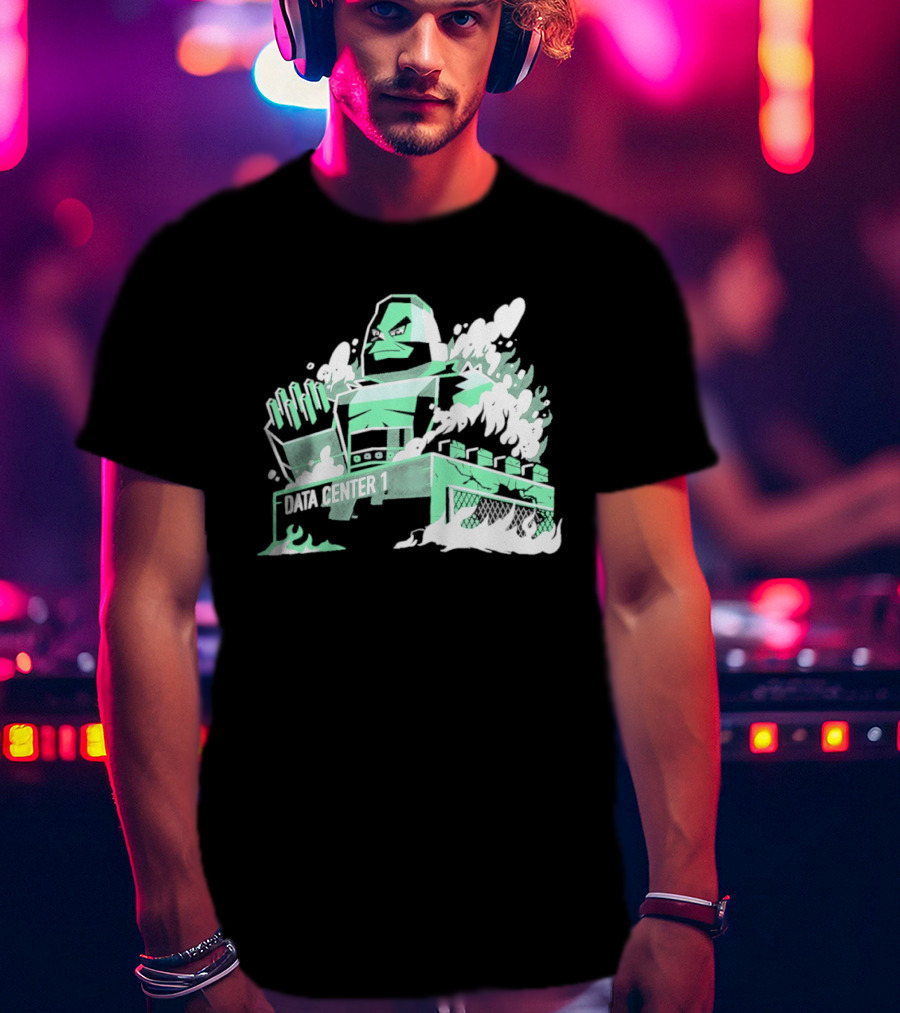 Data Center 1 Final Fantasy Avalanche AI Block Robot T-Shirt