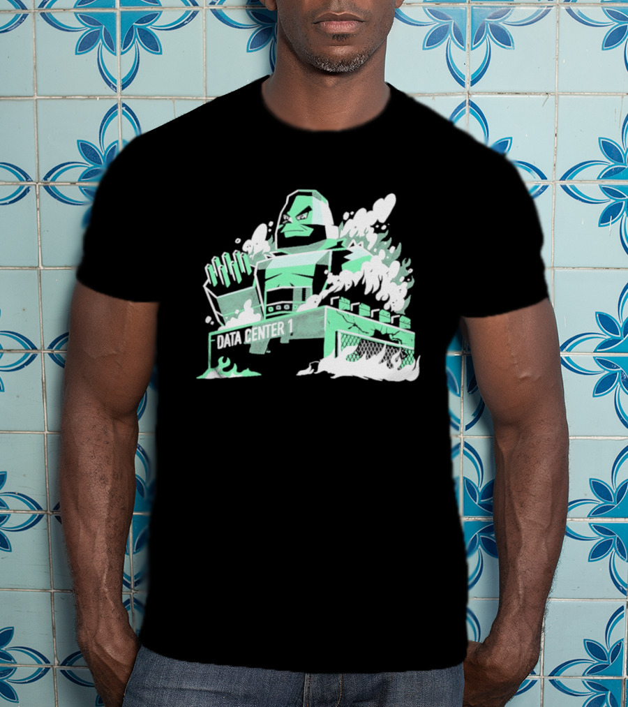 Data Center 1 Final Fantasy Avalanche AI Block Robot T-Shirt
