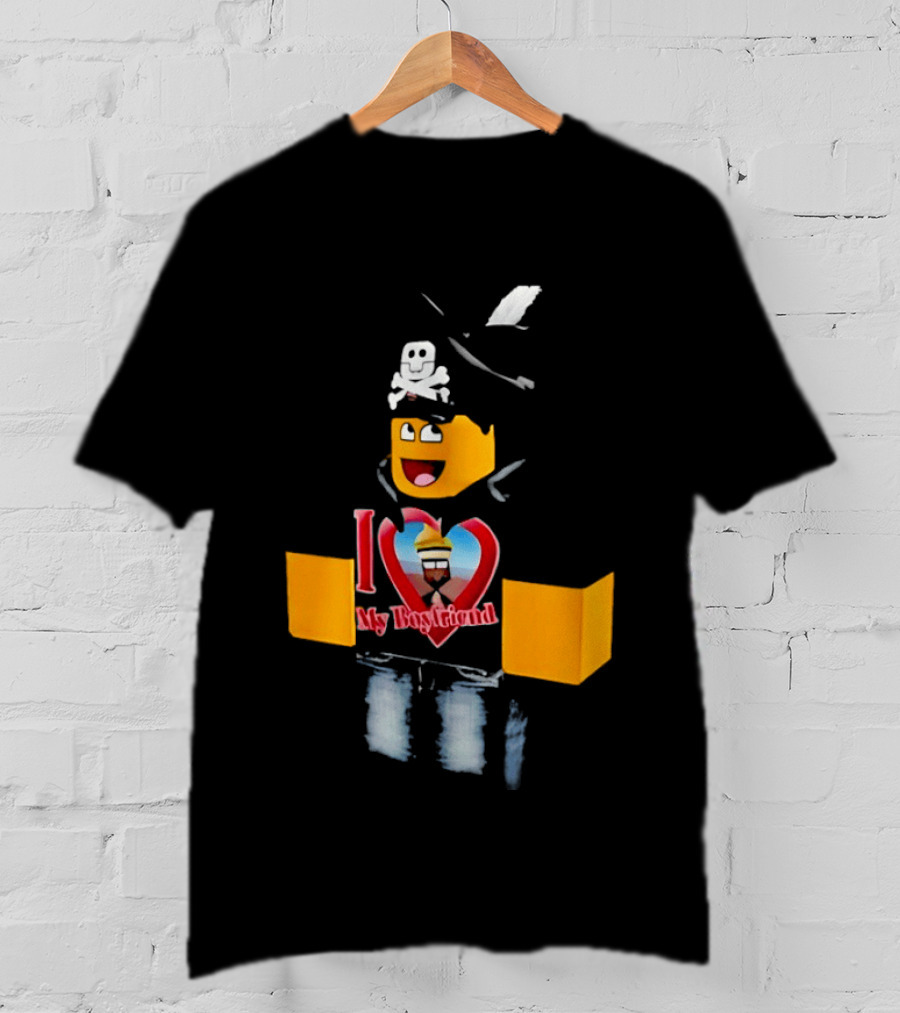 Roblox I Love My Boyfriend Heart Avatar T-Shirt
