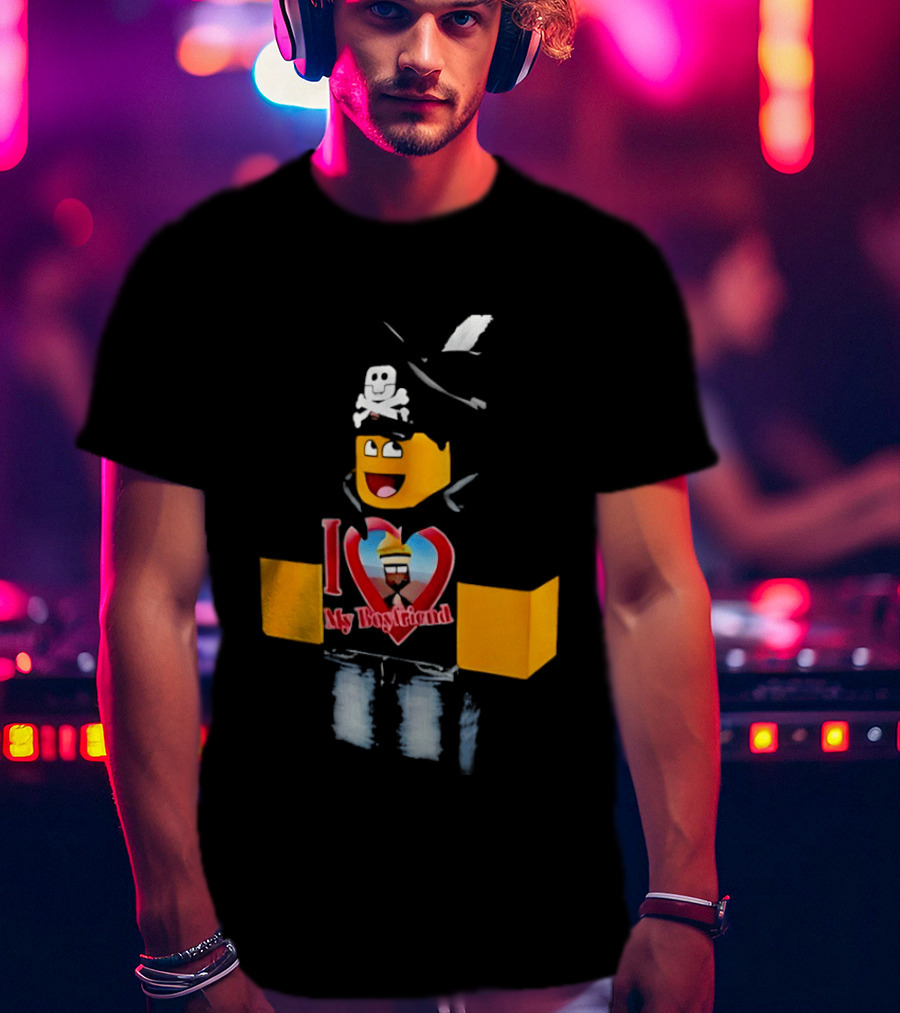 Roblox I Love My Boyfriend Heart Avatar T-Shirt