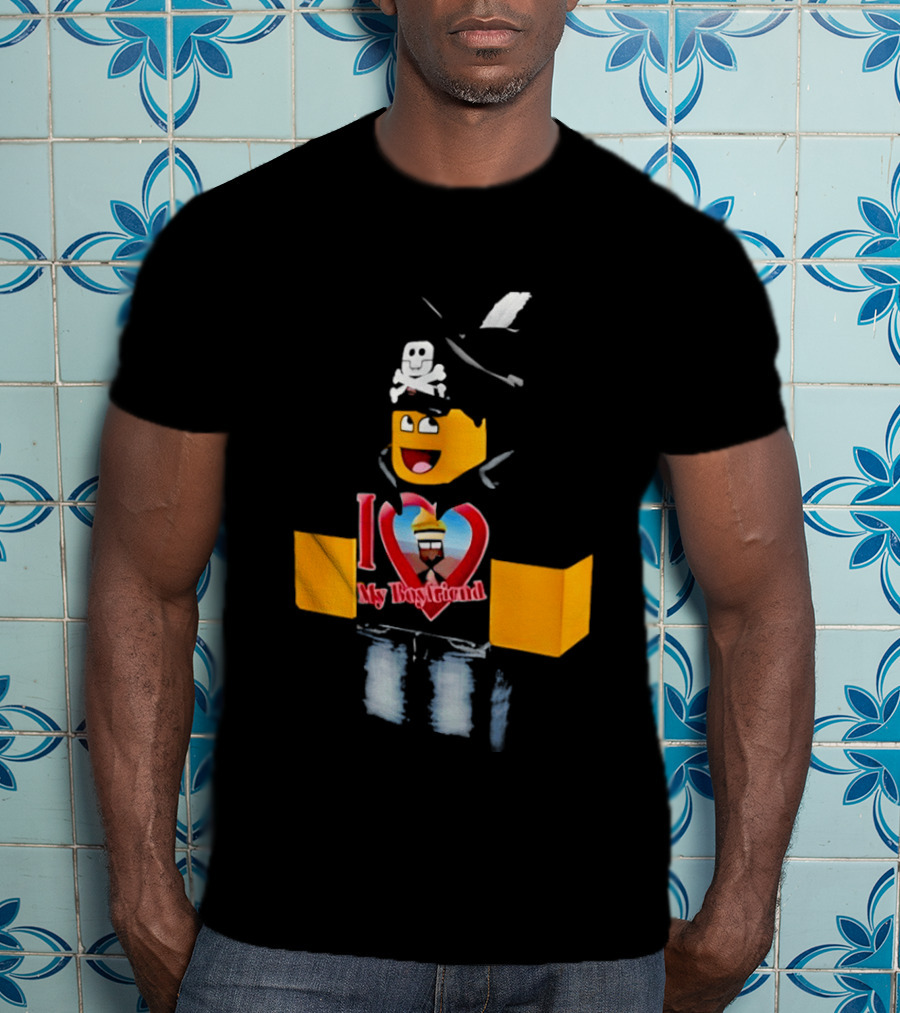Roblox I Love My Boyfriend Heart Avatar T-Shirt