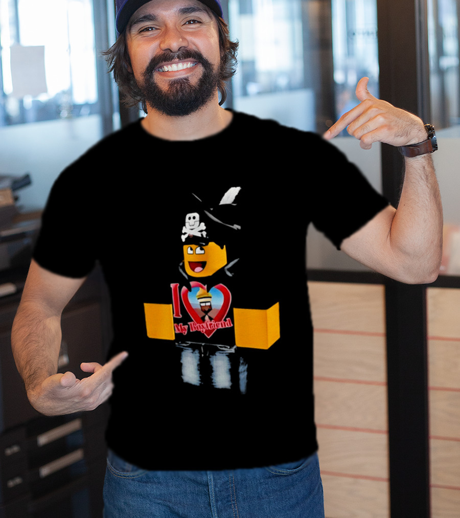 Roblox I Love My Boyfriend Heart Avatar T-Shirt