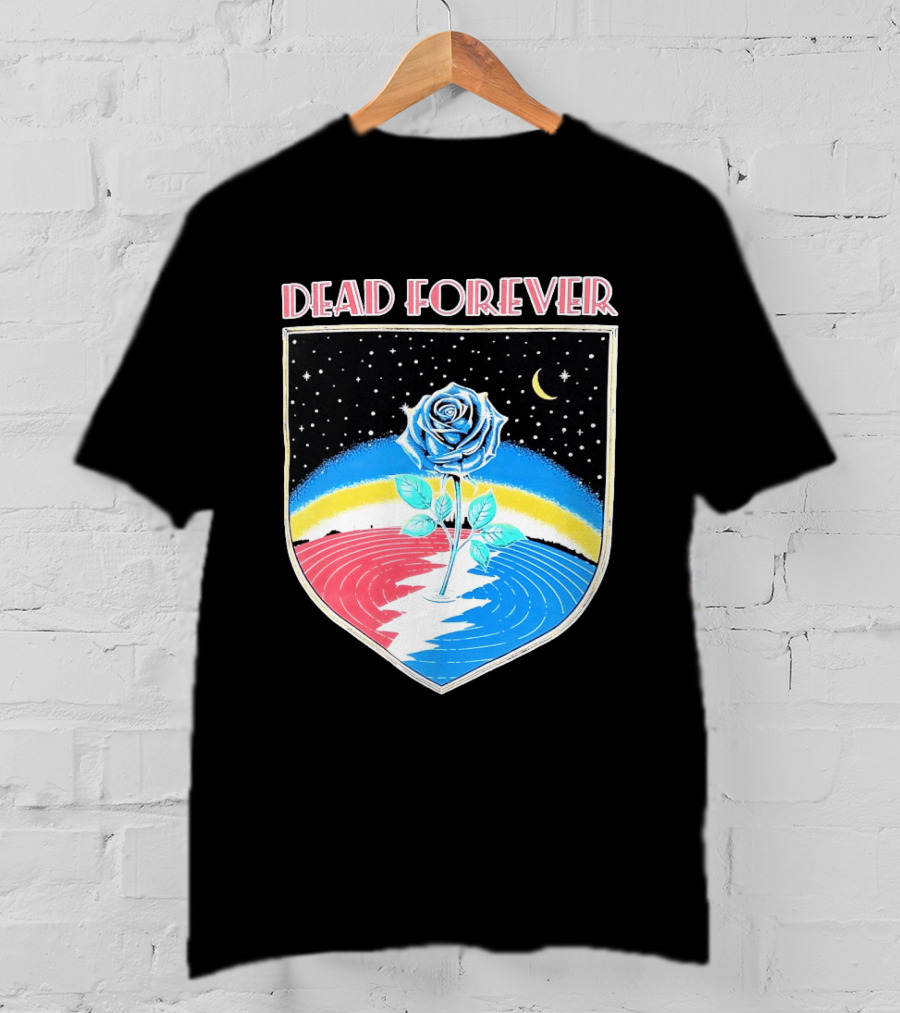Grateful Dead Forever Rose Skull Rainbow Night Sky Moon Dead60 T-Shirt