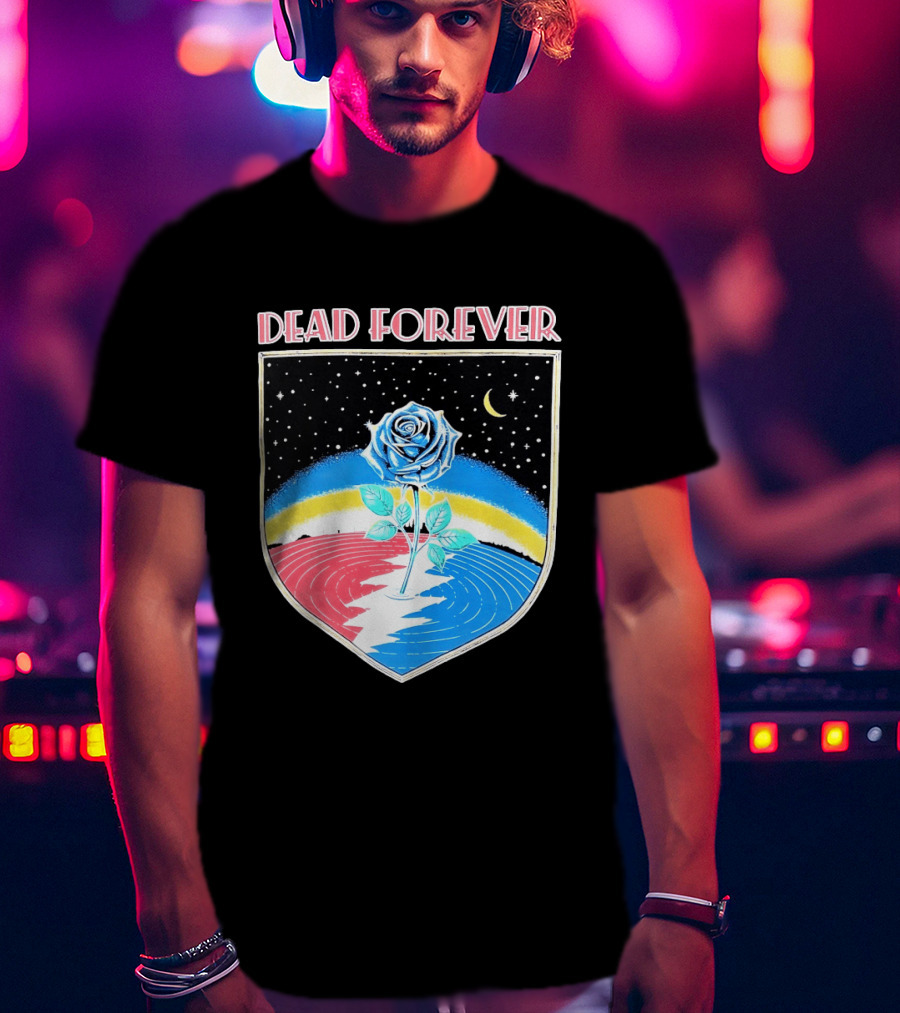 Grateful Dead Forever Rose Skull Rainbow Night Sky Moon Dead60 T-Shirt