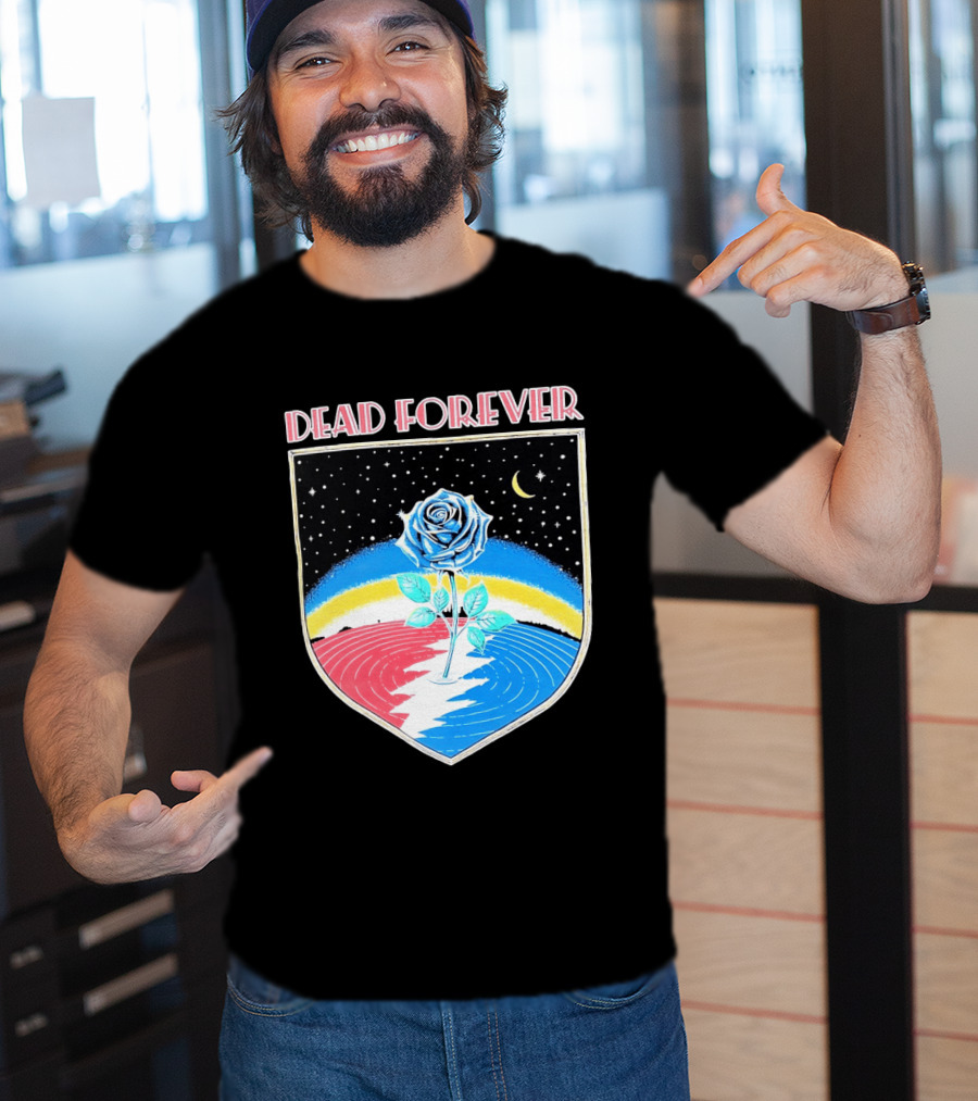 Grateful Dead Forever Rose Skull Rainbow Night Sky Moon Dead60 T-Shirt