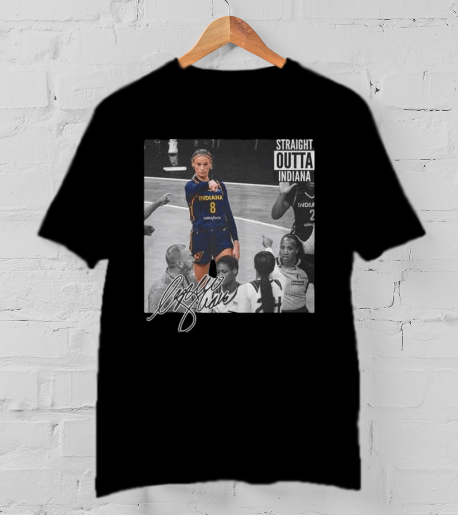Sophie Cunningham Straight Outta Indiana Indiana Fever T-Shirt