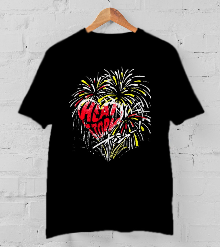 Heat Tokyo Firework Heart Japanese Display T-Shirt