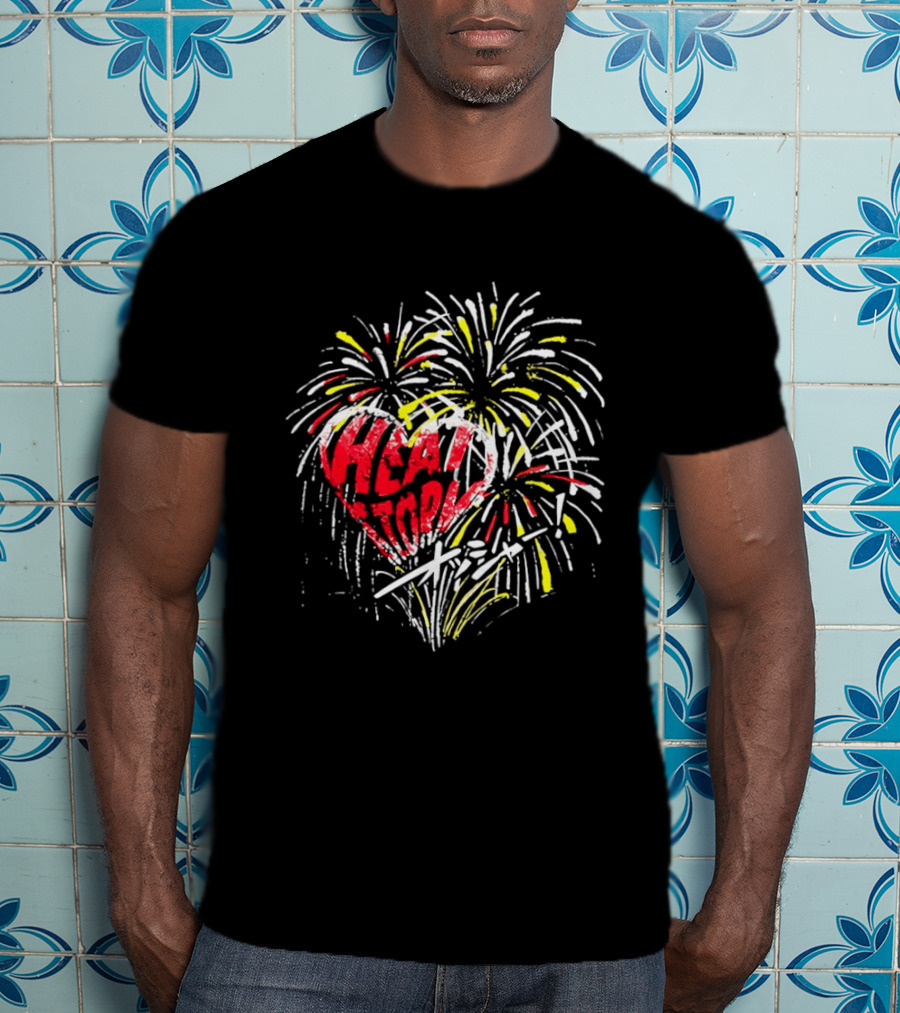 Heat Tokyo Firework Heart Japanese Display T-Shirt