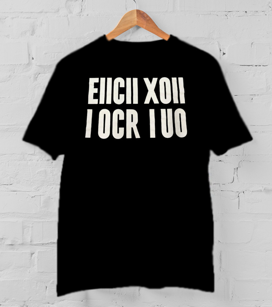 Stencil Block EHCII XII I OCR IUO T-Shirt