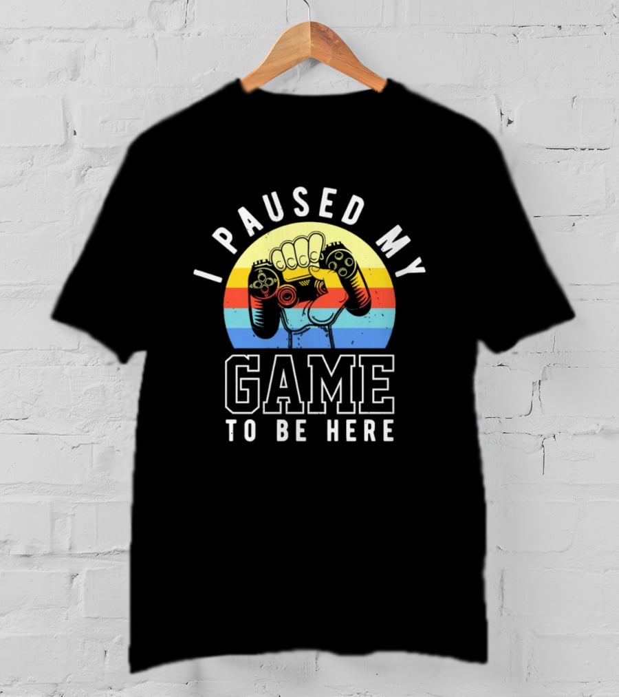 I Paused My Game To Be Here Retro Gaming Controller T-Shirt