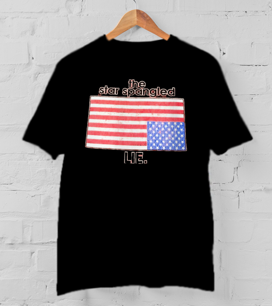 The Star Spangled Lie Upside Down American Flag T-Shirt