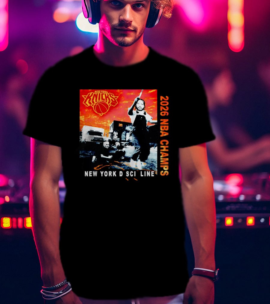 New York Knicks 2026 NBA Champs New York Discipline Rap Album T-Shirt