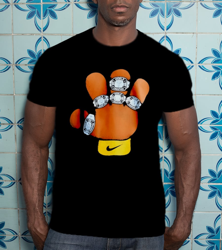 Kobe Bryant 5X World Champions Rings Nike Wristband T-Shirt