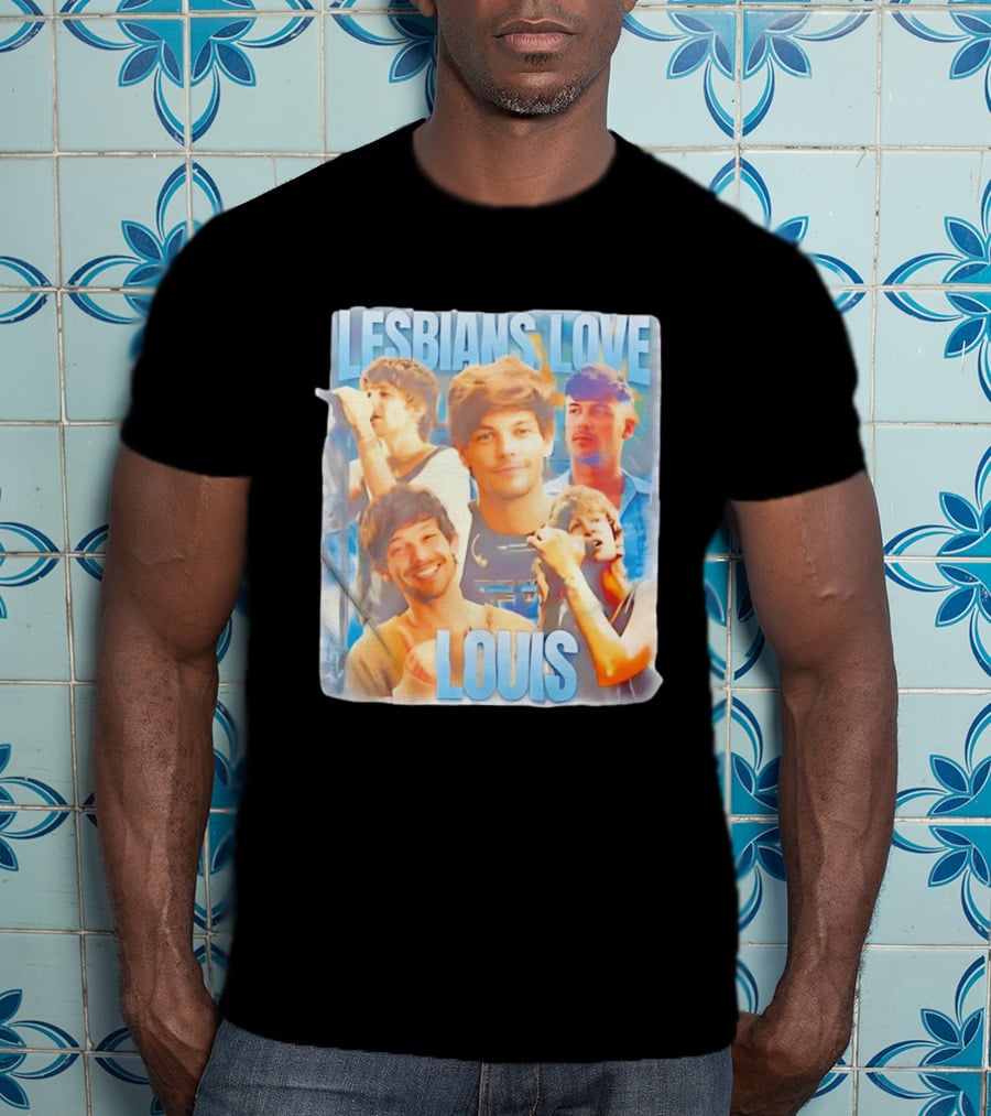 Lesbians Love Louis Tomlinson Faces T-Shirt