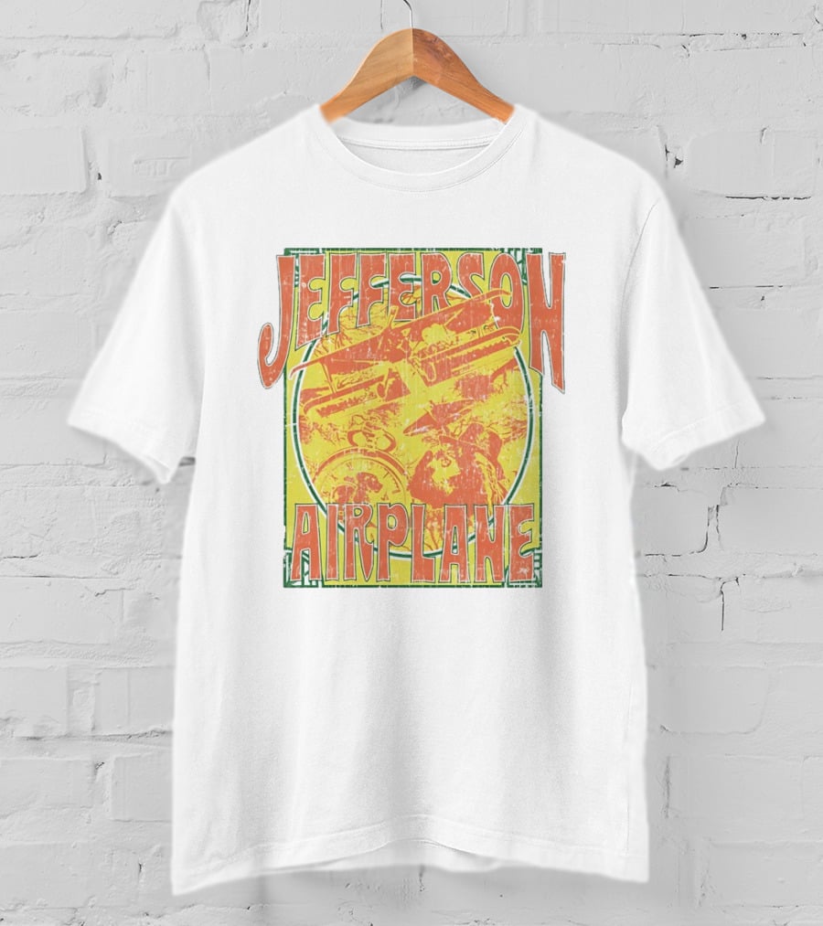 Jefferson Airplane Distressed Vintage Band Art Psychedelic 60s T-Shirt