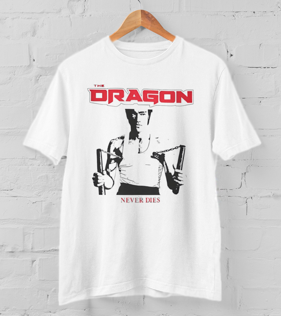 The Dragon Never Dies Bruce Lee Nunchaku T-Shirt