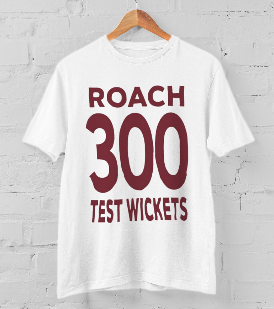Roach 300 Test Wickets West Indies Cricket Milestone T-Shirt