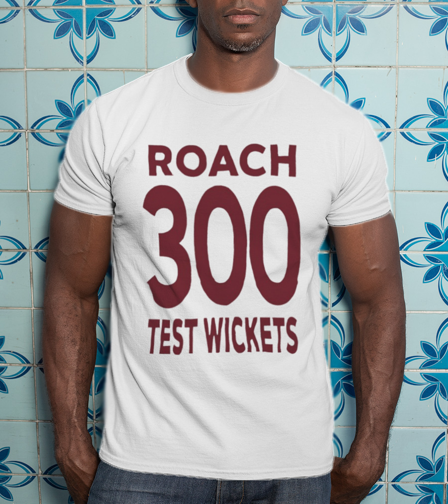Roach 300 Test Wickets West Indies Cricket Milestone T-Shirt