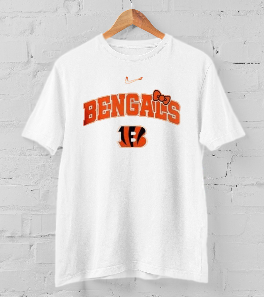 Nike Bengals Hello Kitty Bow Collaboration T-Shirt