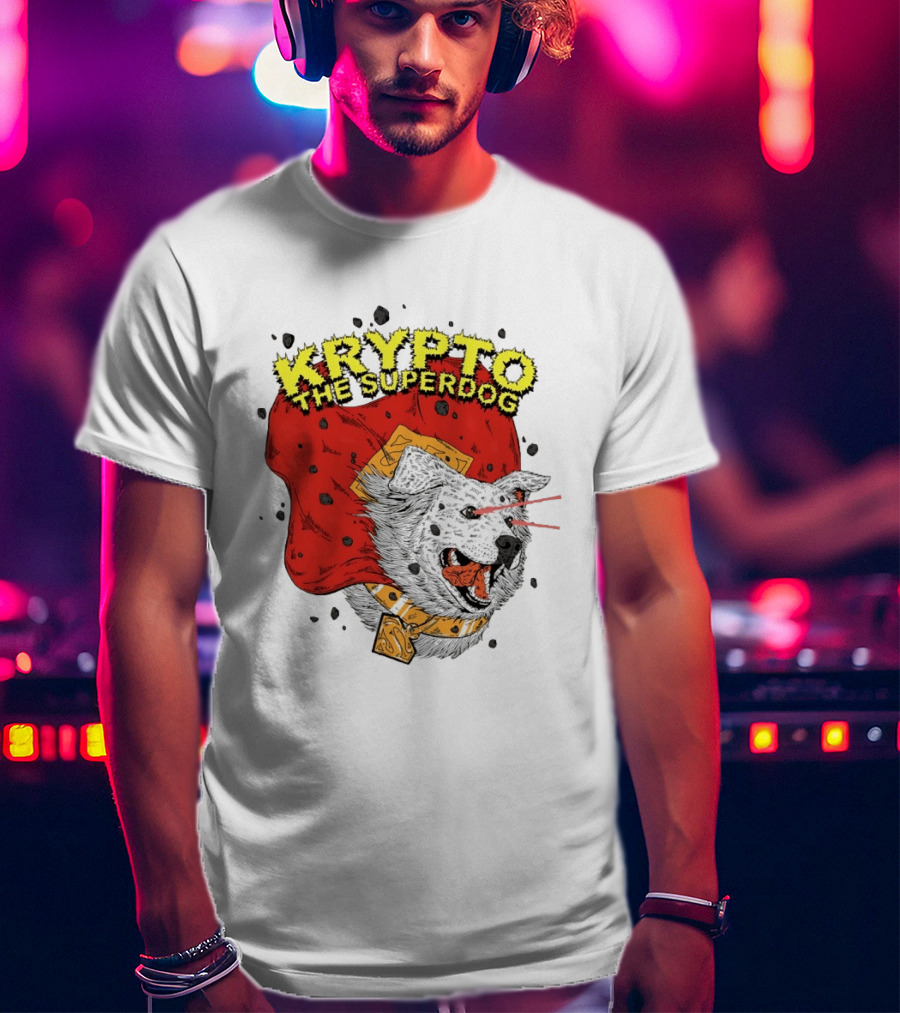 Krypto The Superdog DC Comics Superman Cape Laser Eyes T-Shirt